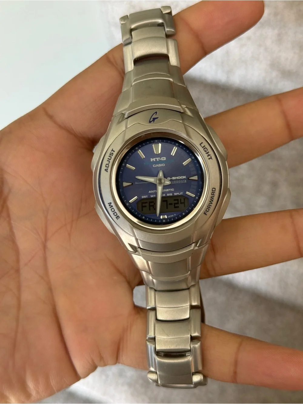 Casio G-Shock MTG-520 Analog Digital Blue Dial Watch new old stock rare find